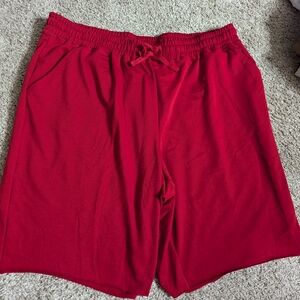 LuLaRoe Jamie French Terry Shorts Americana Collection Size 2xl Solid Red NWT